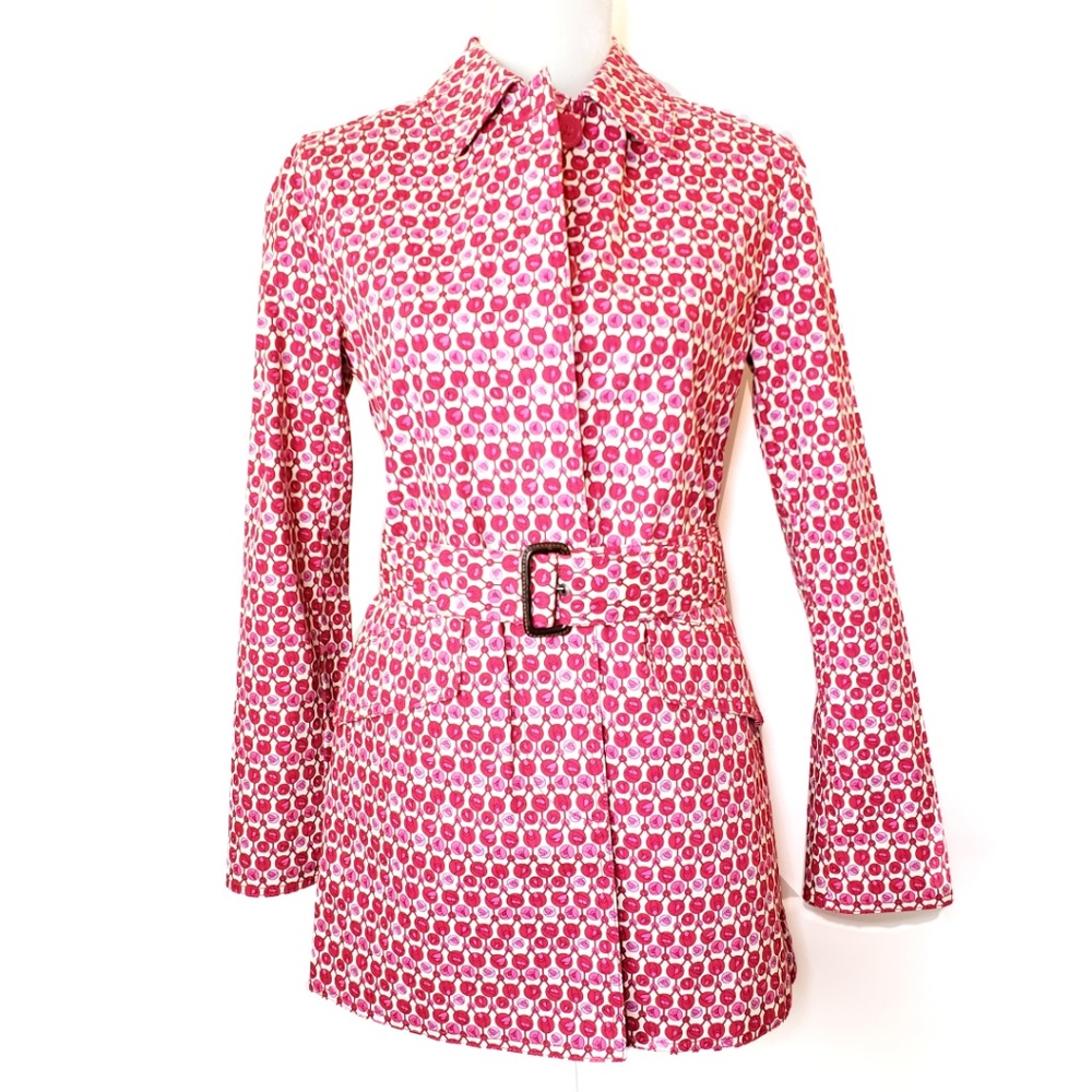Gap floral trench coat / rain jacket, sz S
